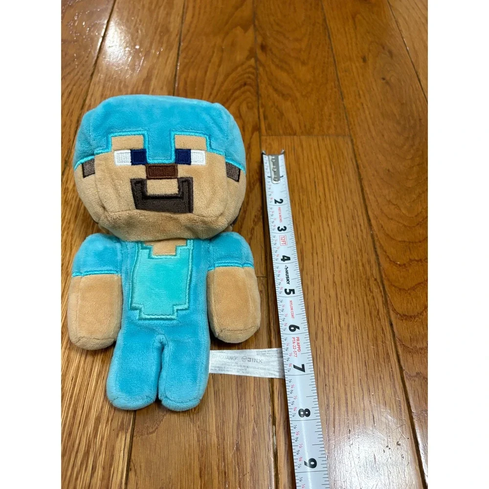 Minecraft Steve‎ Diamond Armor Plush 7 Inch Jinx Mojang 2020 Blue Stuffed Toy